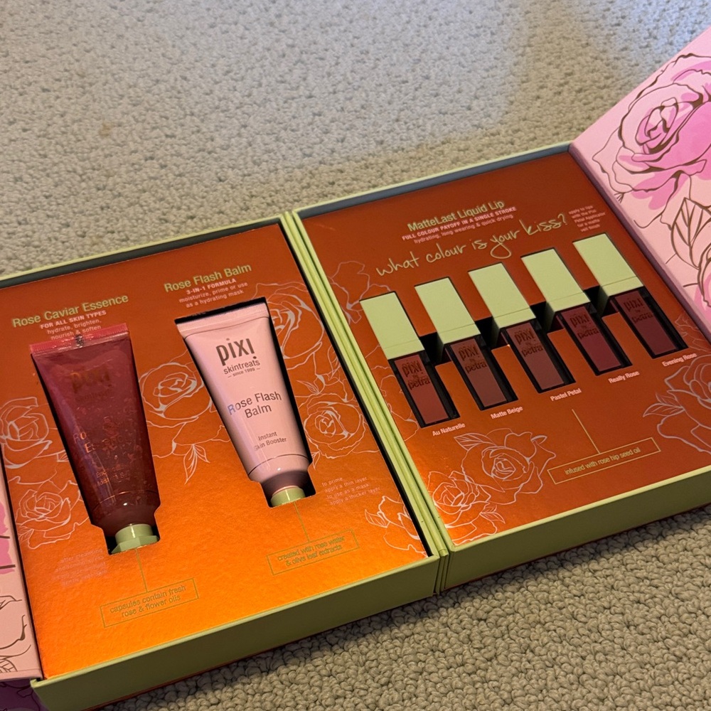 Pixi Skincare and Lip Set in Pink and Orange